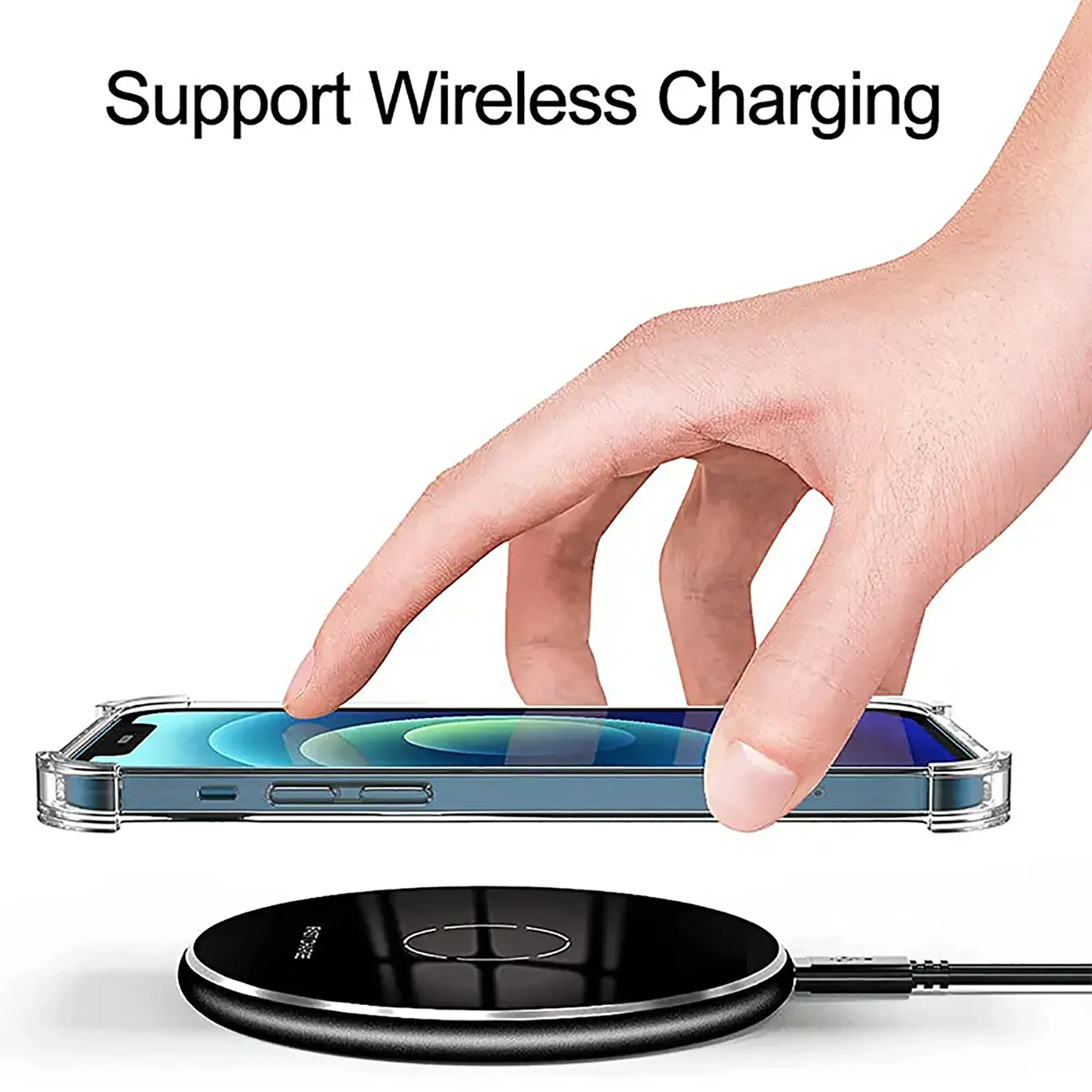 Funda de teléfono transparente a prueba de golpes de lujo para iPhone 17 Air 16 15 14 13 12 11 Pro Max Mini funda trasera de silicona transparente - imagen 4