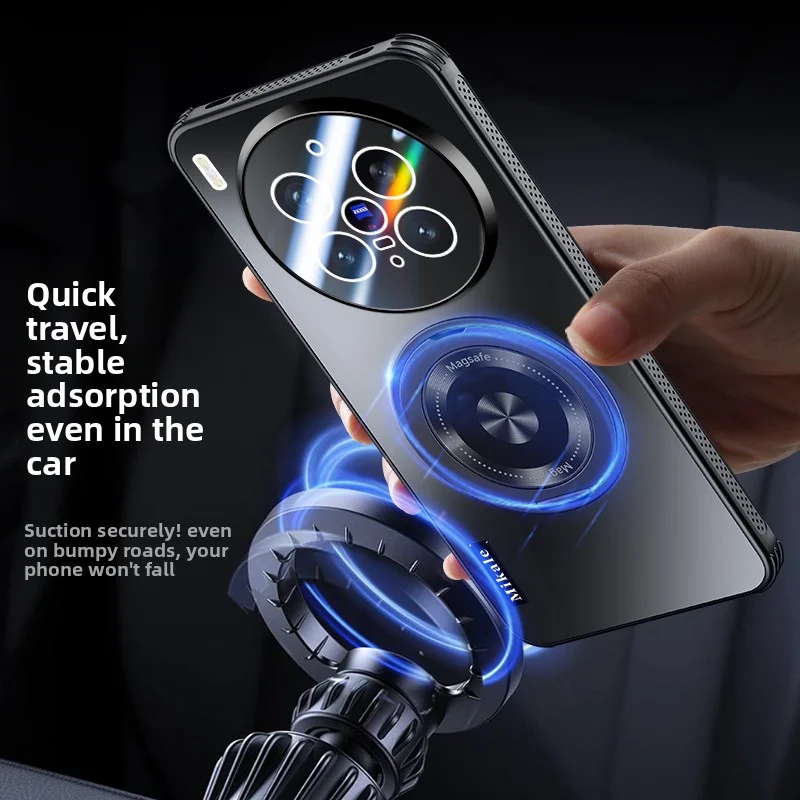 Funda para VIVO X300 Pro X 300, parachoques mate para lente magnética Magsafe, soporte de anillo para cámara, funda dura con soporte para VIVO X300pro - imagen 4