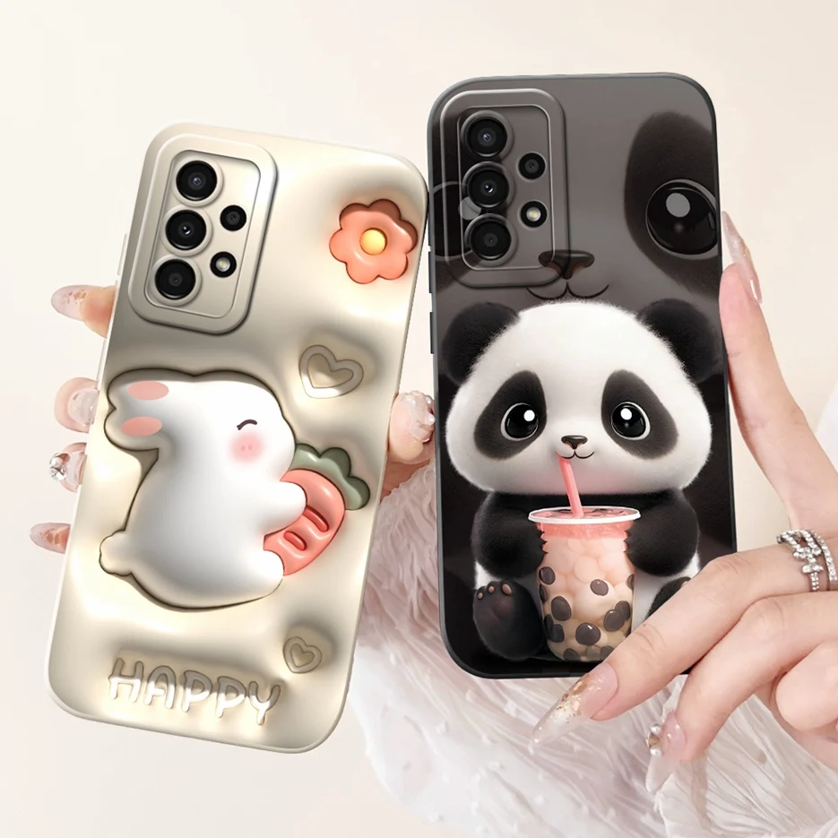 Funda de TPU suave con dibujos animados de animales para Samsung Galaxy A13 4G, A33, A53, A73, 5G, A13, A33, 53, 73, 5G - imagen 4