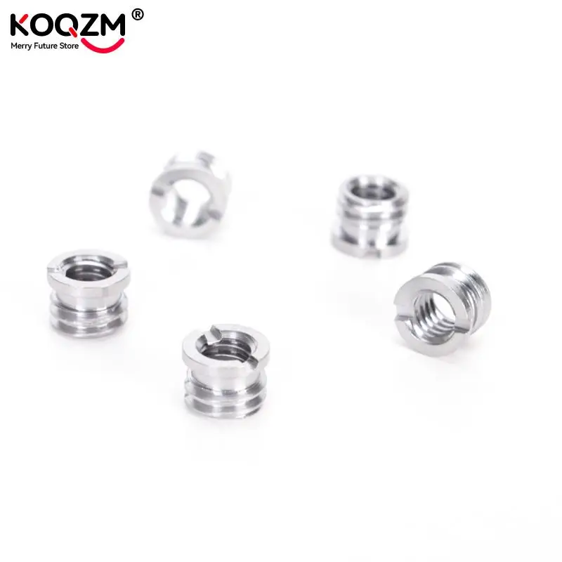 Tornillo de conversión de 1/4 a 3/8 pulgadas, adaptador estándar, reductor, convertidor de buje para cámara DSLR, videocámara, trípode, monopié, 5 unids/lote por paquete - imagen 3