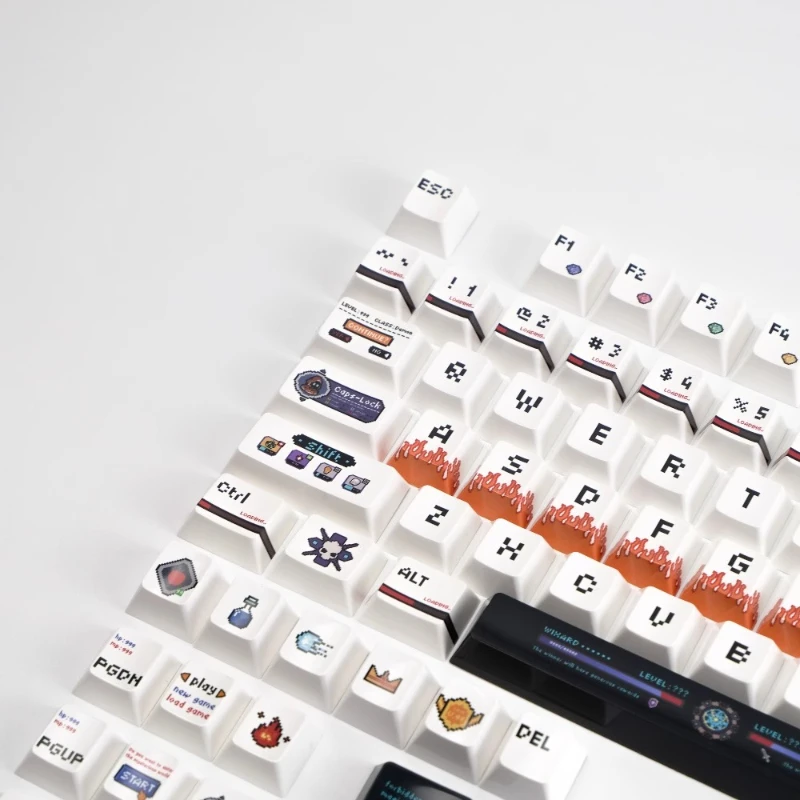 Teclado mecánico, juego completo grande de teclas, sublimación PBT personalizada, perfil de cereza, teclas brillantes, se adaptan a ejes magnéticos cruzados - imagen 3