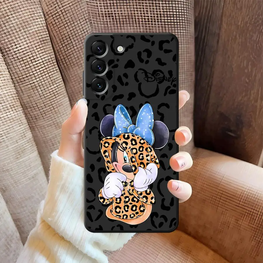 Funda de Minnie de Disney para Samsung Galaxy A24 A55 A32 A26 A72 A41 A35 A25 A71 A51 A73 A23 A53 A36 A22 A52 funda de teléfono suave negra - imagen 2