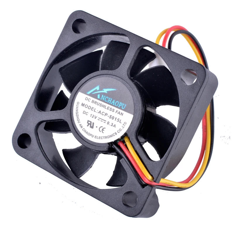 ACP-5015L 5cm 50mm ventilador 50x50x15mm DC12V 0.30A 3pin 5000rpm ventilador de flujo Axial ventilador de refrigeración para chasis CPU cargador fuente de alimentación - imagen 2
