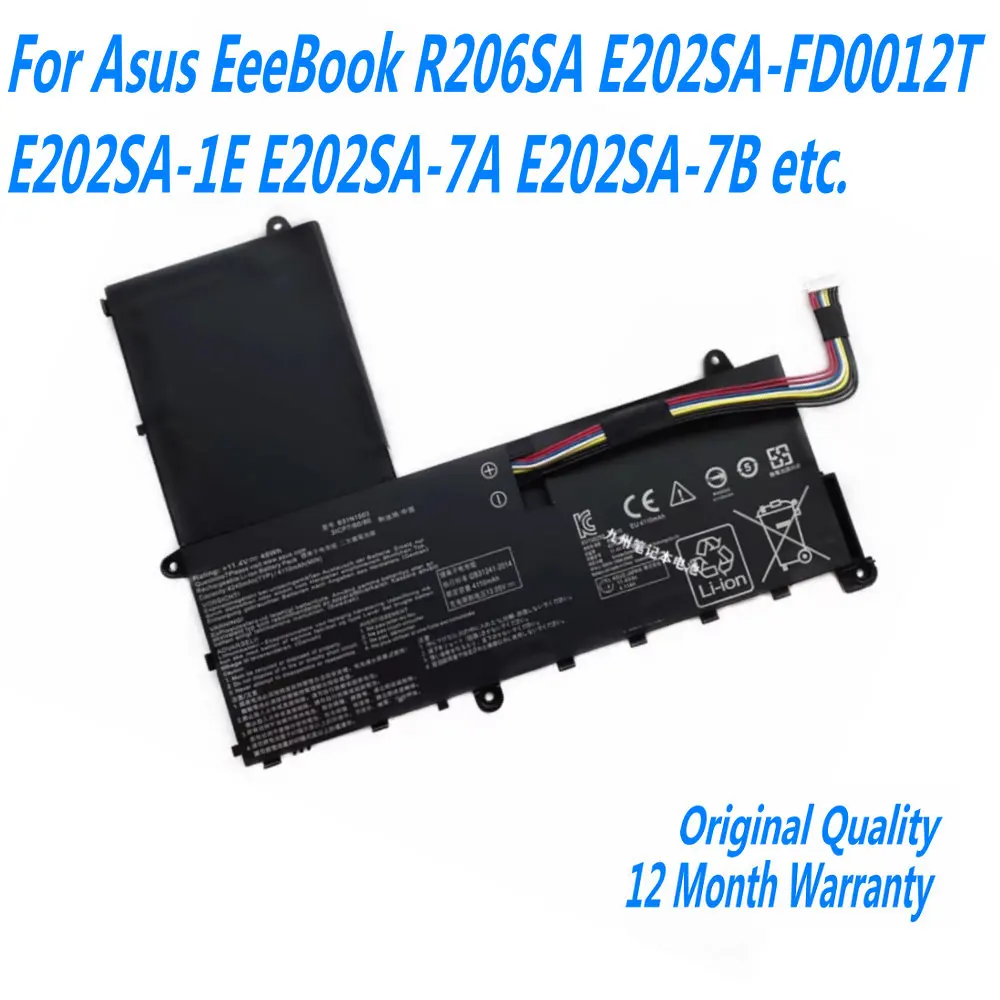 11,4 V 4240mAh 48Wh B31N1503 batería del ordenador portátil para ASUS EeeBook R206SA E202SA-FD0012T E202SA-1E E202SA-7A E202SA-7B etc.