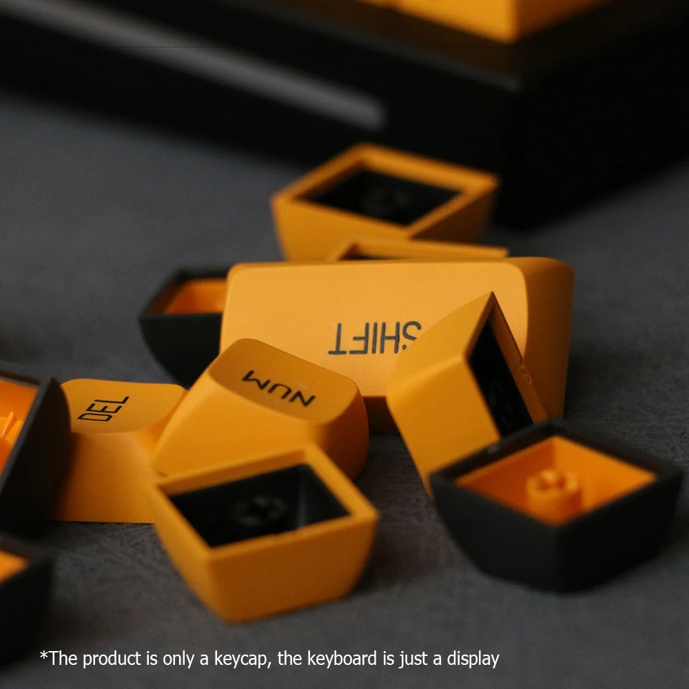 149 teclas Similares Cherry PBT teclas de doble disparo para teclado mecánico Mx Switch doble inyección de Color negro amarillo Keycap - imagen 4