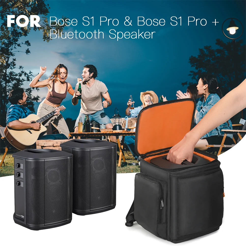Funda antipolvo para altavoz Bose S1 Pro/Pro +, mochila portátil para altavoz BT, bolsa de almacenamiento de altavoz inalámbrico transpirable - imagen 2
