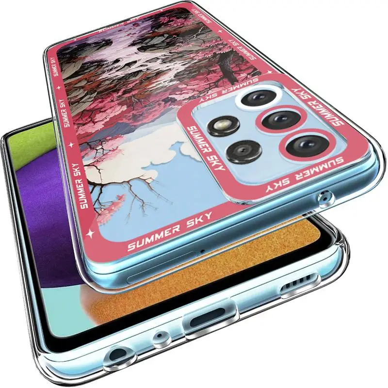 Funda de teléfono Summer Sky para Samsung Galaxy A14 A13 A15 A23 4G A34 A33 A53 A25 A24 A54 A73 A35 A55 5G, funda suave transparente - imagen 4