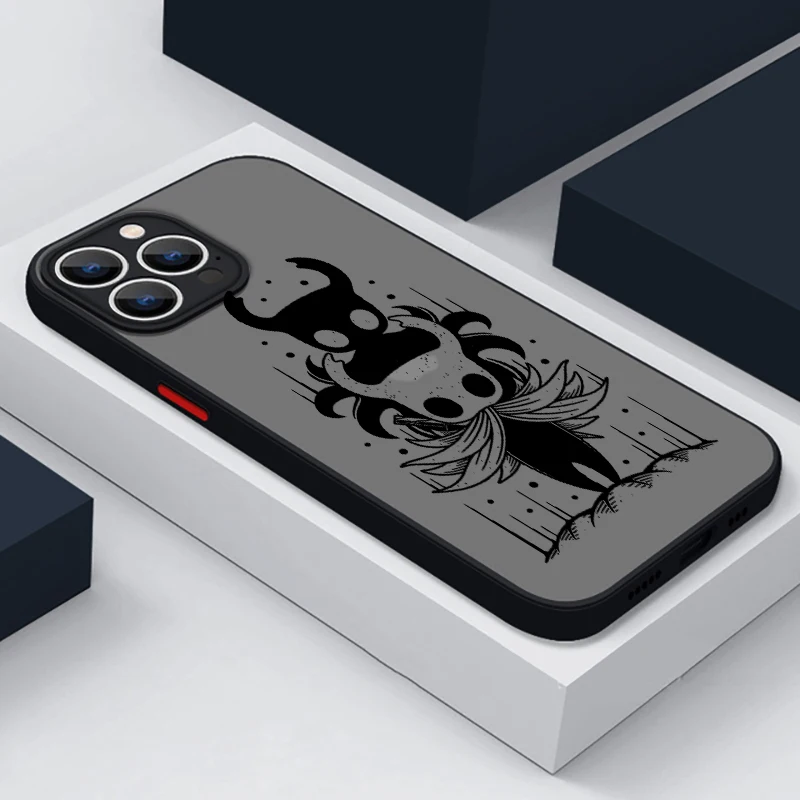 Funda de teléfono The Hollow Knight para Apple iPhone 15 14 13 12 11 XS Mini Pro Max 8 XR X mate esmerilado translúcido - imagen 4