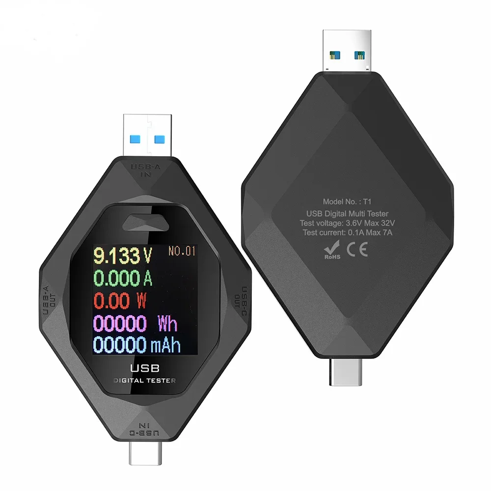 Probador de corriente de voltaje USB DC 3 6V a 32V 0 1A a 8A analizador de detección de energía herramienta de prueba multifunción medidor de Monitor - imagen 2