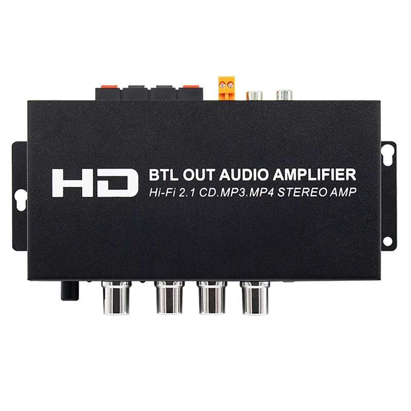 AMPLIFICADOR DE POTENCIA HiFi de 2,1 canales, amplificador de sonido de graves estéreo RMS 80Wx2 + 80W Clase D, Mini reproductor multimedia para coche, negro, compatible con entrada/salida HDMI - imagen 2