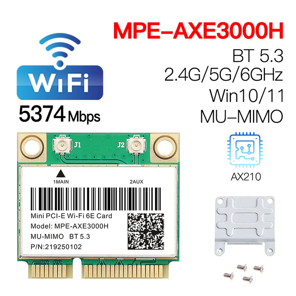 Tarjeta WiFi 6E AX210 Bluetooth 5.3 Mini PCI Express - imagen 4