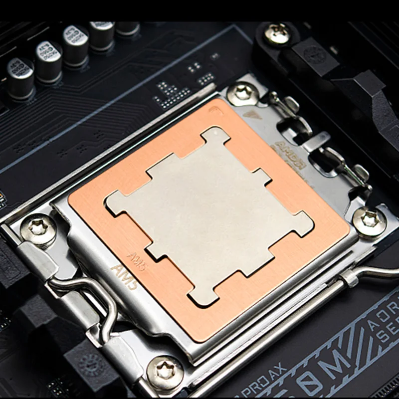 Marco de contacto de CPU TEUCER AM5, marco envolvente completo de cobre puro, armadura de disipador térmico de CPU de mejor refrigeración para AMD 7950X 7900X 7700X 7600X - imagen 3