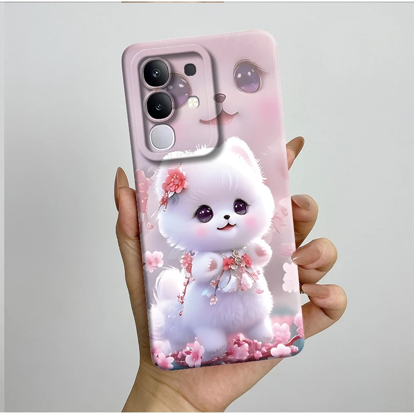 Nuevo diseño de carcasa para Vivo Y31 Pro 5G 2025, funda estética bonita con flores de mariposa, funda trasera de silicona suave líquida a prueba de golpes - imagen 4