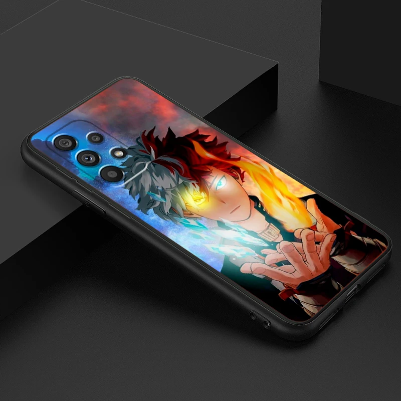 My Hero Academia Anime Movie para Samsung Note 20, 10 Ultra Plus, A31, A14, A12, A70, A34, A25, A04, A05, A15, A24, 5G, Funda negra - imagen 3