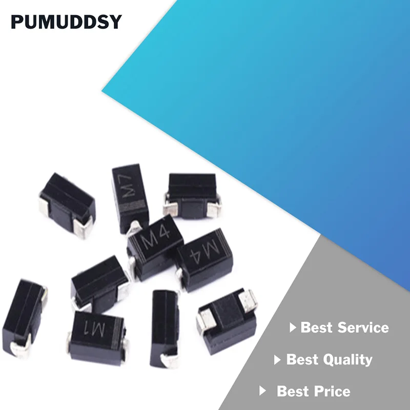 100 Uds diodo rectificador M1 M4 M5 M7 SS12 SS14 SS16 SS24 SS26 SS34 SS36 SS110 SS210 SS210 US1M RS2M ES1D DO-214AC diodos Schottky - imagen 2