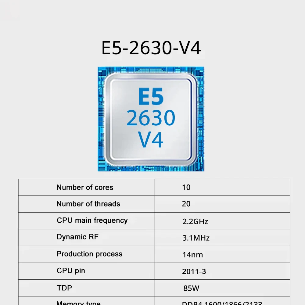 Juego de placa base para juegos SOYO X99 con CPU Intel Xeon E5 2630 V4 y DDR4 de doble canal 8G * 1 2133MHz ECC RAM M.2 para ordenador Combo - imagen 2