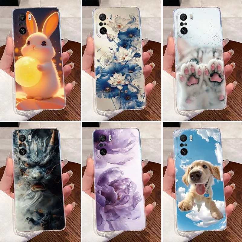 2025 carcasa caliente para Xiaomi POCO F3 11i dragón de lujo lindo fresco niños niñas funda de teléfono de silicona suave contraportada carcasa transparente