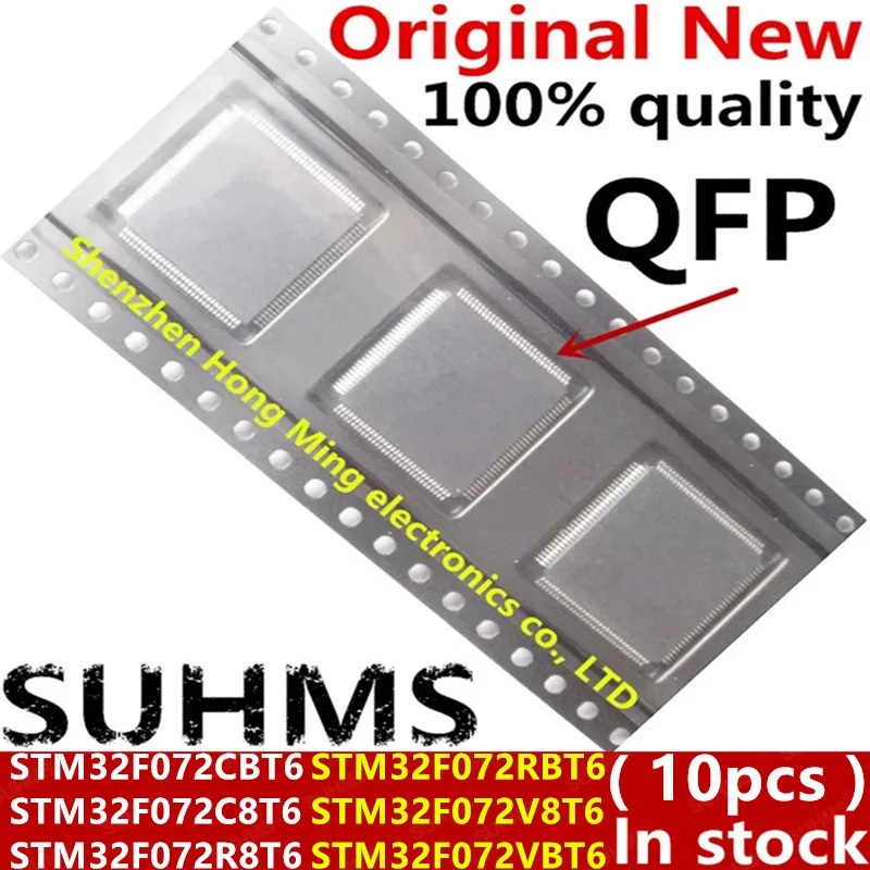 Chipset QFP 100% nuevo, STM32F072CBT6 STM32F072C8T6 STM32F072R8T6 STM32F072RBT6 STM32F072V8T6 STM32F072VBT6, 10 piezas