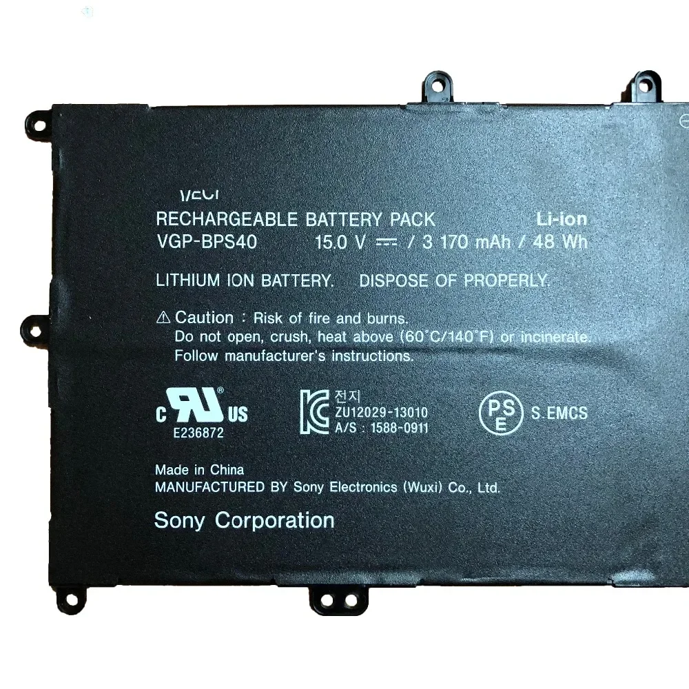 15V 3170mAh 48wh VGP-BPS40 batería original del ordenador portátil para Sony Flip SVF 15A SVF15N17CXB SVF15NB1GL SVF15NB1GU SVF15NA1G - imagen 3