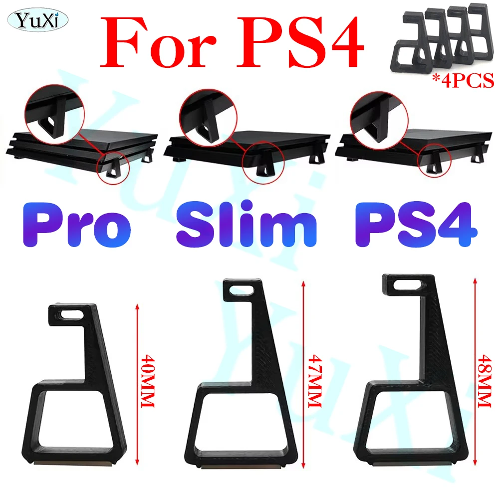 Soporte para PS4 Pro, pies delgados, soporte Horizontal, pies de refrigeración para consola de juegos PlayStation 4, 4 Uds. - imagen 2