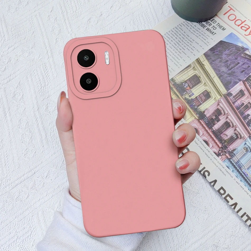 Funda para Xiaomi Poco F3, F3GT, F4, F4GT, F5, F5Pro, Color sólido, sin patrón, silicona colorida, funda protectora trasera para teléfono, parachoques - imagen 4