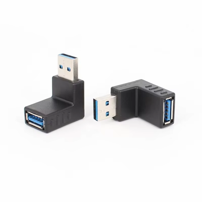 Adaptador USB 3.0 90 Grados Macho a Hembra - Extensión Angular Izq.