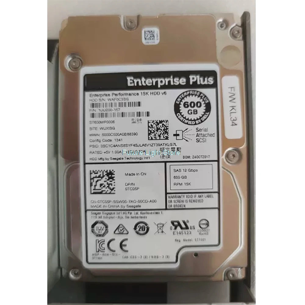 0TC05P ST600MP0006 1UU200-157 2,5 ''KL34 600G 15K 12GB disco duro para DELL HDD TC05P - imagen 2