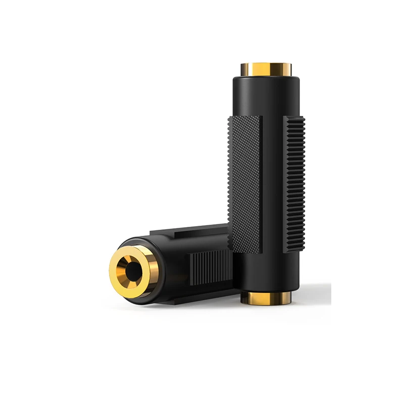 Adaptador hembra a hembra de 3,5mm para madre, Audio estéreo doble chapado en oro, cabeza recta hembra a hembra 3,5 - imagen 2