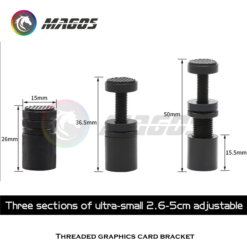ITX-caja pequeña para GPU, soporte Anti-flexión, marco de soporte Jack, totalmente de aluminio, base magnética de Metal - imagen 4
