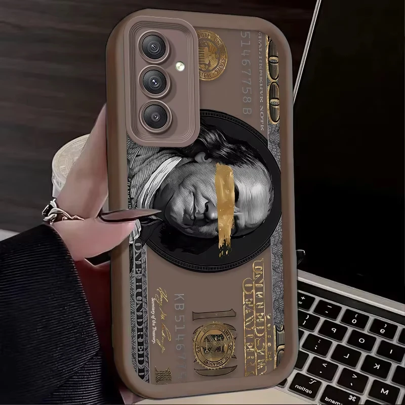 Funda de teléfono con diseño de dólar de lujo para Samsung Galaxy A14 A15 5G S21 S22 S23 S24 S25 5G FE Plus Ultra A25 A35 A52 A53 A54 A55 5G - imagen 4