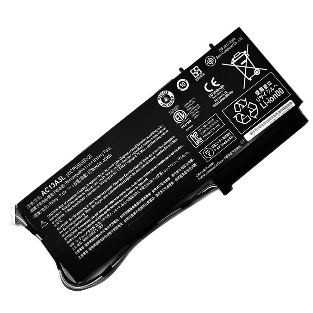 Nueva batería Original y genuina para ordenador portátil AC13A3L 7,6 V 40Wh para Acer Aspire P3-131 P3-171 X313 X313-E X313-M P3-171 - imagen 4