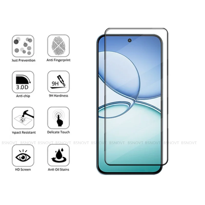 6 en 1 para Realme 15T vidrio Realme 15T vidrio templado Protector de teléfono cubierta completa 9H Protector de pantalla OPPO Realme 15T lente de vidrio - imagen 3