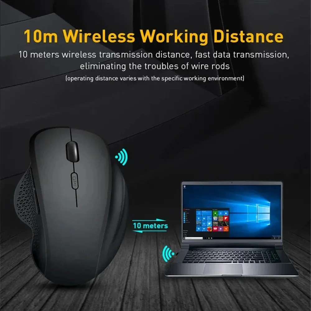 Ratón inalámbrico recargable con Bluetooth, ratón silencioso de 1600DPI, receptor de juegos USB de 2,4G para Mackbook, PC, accesorios para ordenador portátil - imagen 5