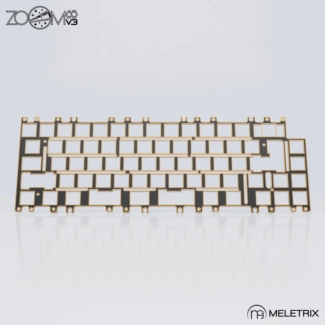 ZOOM65 V3Accesorios para teclado Fibra de carbono/fr4/cobre/aluminio/pc/pompa Placa de posicionamiento PCB personalizado para teclado mecánico