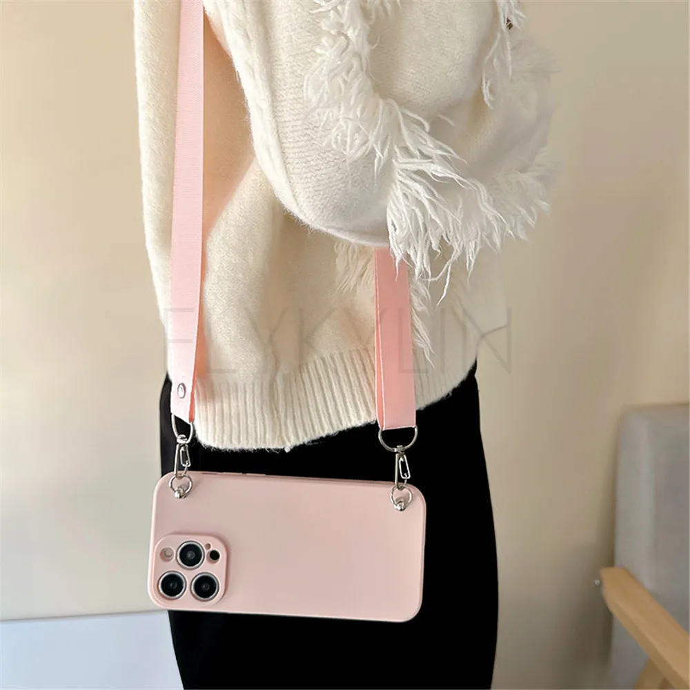 Funda de silicona con cordón para Xiaomi Redmi Note 10 Pro, carcasa con collar cruzado para Xiaomi Redmi Note 10S 9S 8 Pro 8T 10A 10C 9A 9C - imagen 4