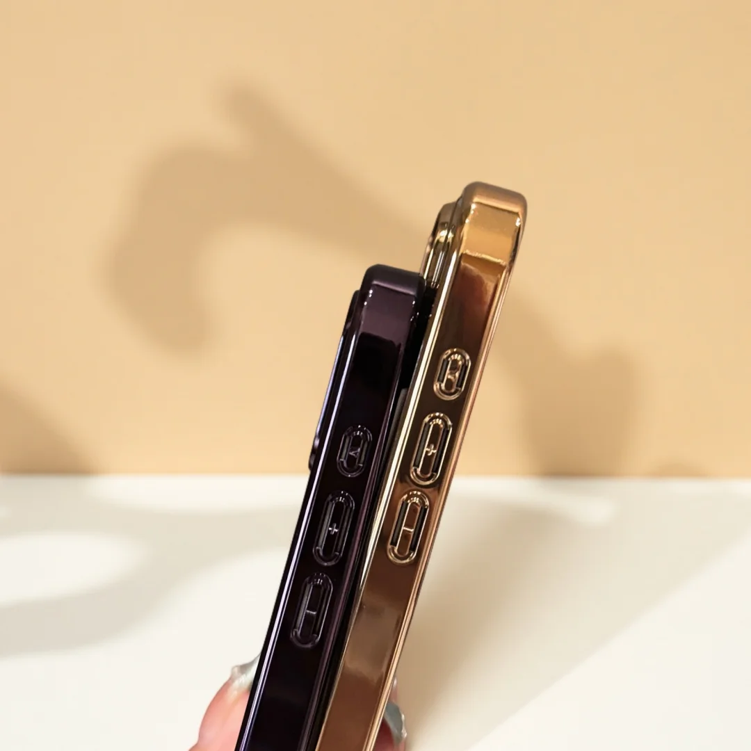 Funda de teléfono con espejo de maquillaje brillante galvanizada, funda protectora a prueba de golpes para iPhone 17 Air 16 15 14 13 12 11 Pro Max Plus 11 XR - imagen 5