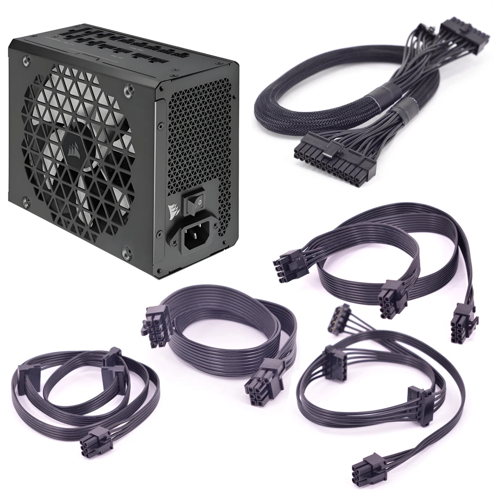 Para CORSAIR RMi serie RM1000i RM850i RM750i RM650i cables de salida PCIe 8 pines 6 + 2 pines IDE SATA CPU 4 + 4 pines ATX 24 pines PSU