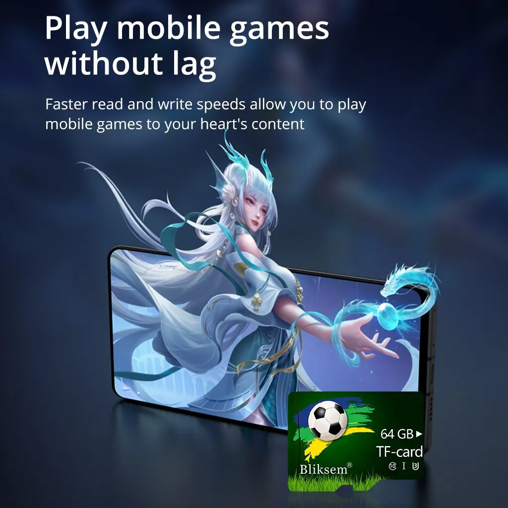 Bliksem-Mini tarjeta TF de 64GB, tarjeta de memoria A1 para equipo de vigilancia, teléfono celular, ordenador, tarjeta TF de alta velocidad, 64G, U3 - imagen 5