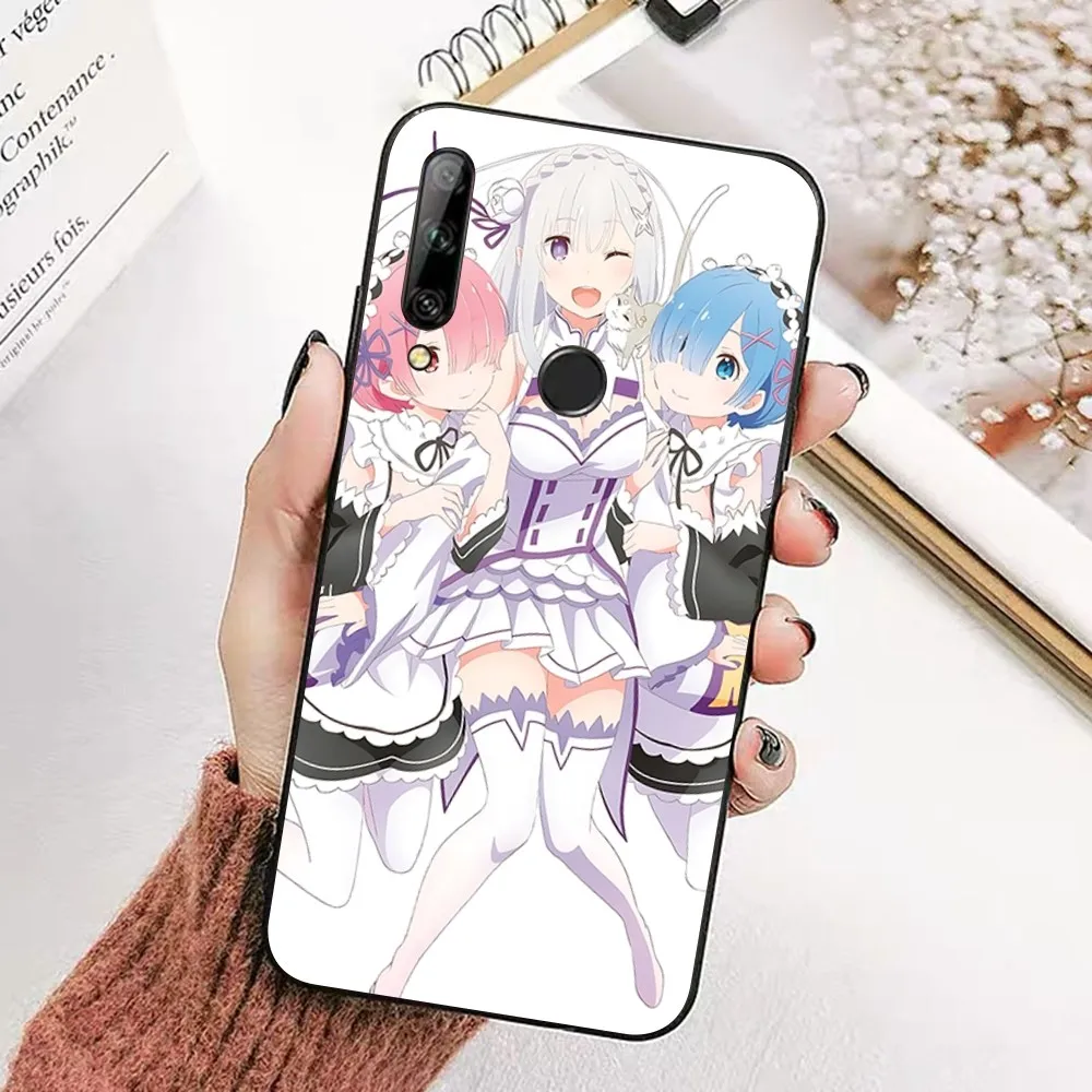 Funda de teléfono de Anime japonés Re z-zeroES para Huawei Honor 10 Lite 9 20 7A 9X 30 50 60 70 Pro Plus, funda de silicona suave - imagen 4