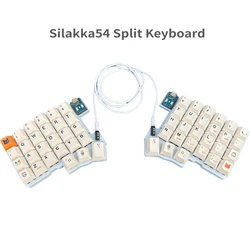 Silakka54 Teclado Dividido Mecánico Ergonómico VIAL/QMK Hot-Swap Gamer