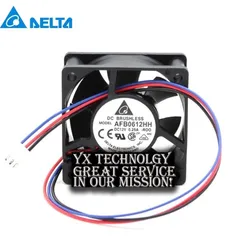 Delta-ventilador de refrigeración de rodamiento de bolas doble AFB0612HH 6025, 6CM, 60mm, 0.25A, 60x60x25mm, nuevo