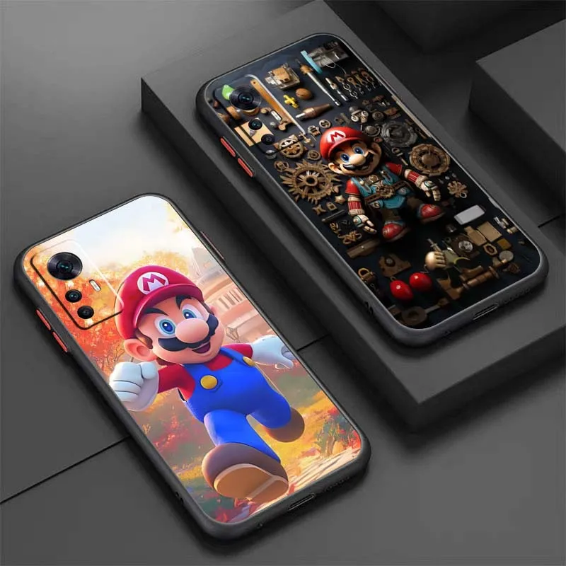M-Marios arte Popular para Xiaomi 14T 13T 13 12T 12 12S 11T 11 11i 10 10T Ultra Pro Lite funda de teléfono translúcida esmerilada