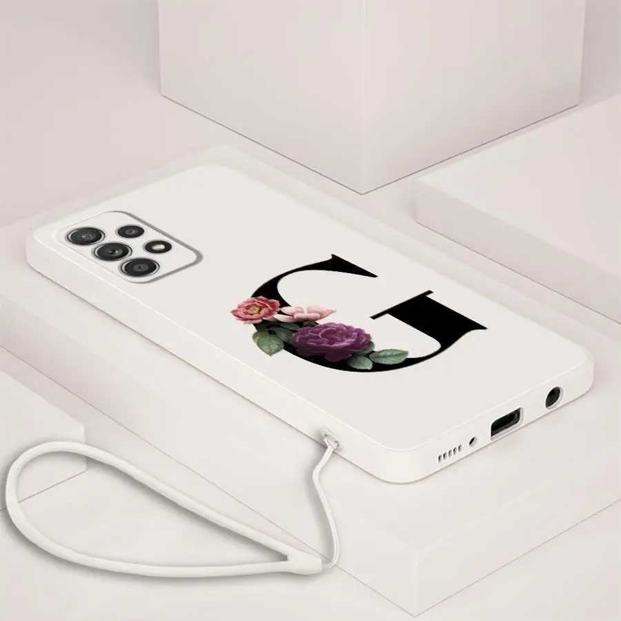 Funda blanda para Samsung Galaxy A35 A15 A24 A36 A26 A11 A12 A22 A52 A34 A13 A14 A51 A16 Lnitial Letter - imagen 2