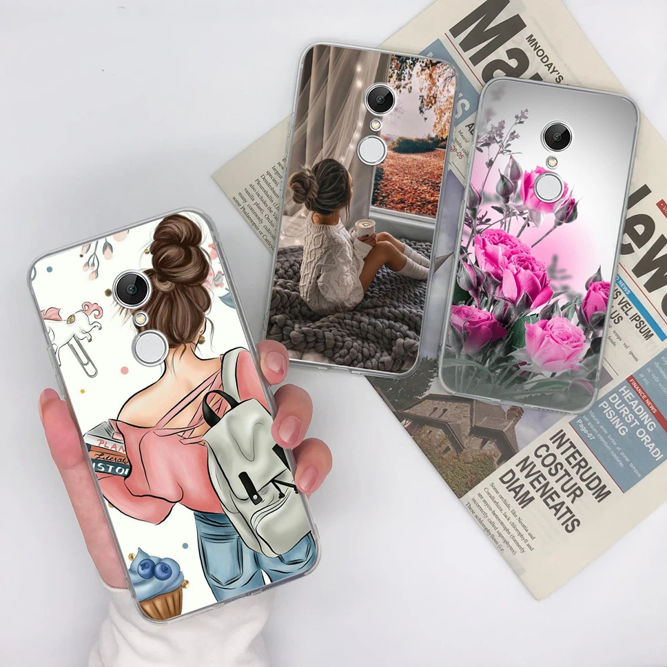 Para Redmi Note 5 5A Pro funda de teléfono bonitas flores transparente suave TPU funda ligera de silicona para Redmi Note 5Pro carcasa a prueba de golpes