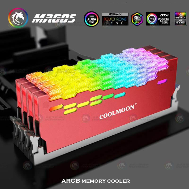 Cool Moon-disipador de calor para ordenador de escritorio, Enfriador de memoria RAM RGB, chaleco de refrigeración, radiador - imagen 2