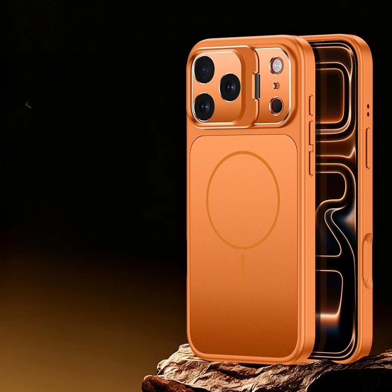 Para IPhone 17 Pro Max soporte de cámara Invisible funda rígida esmerilada para Iphone17 17Pro Magsafing cubierta de soporte mate - imagen 3