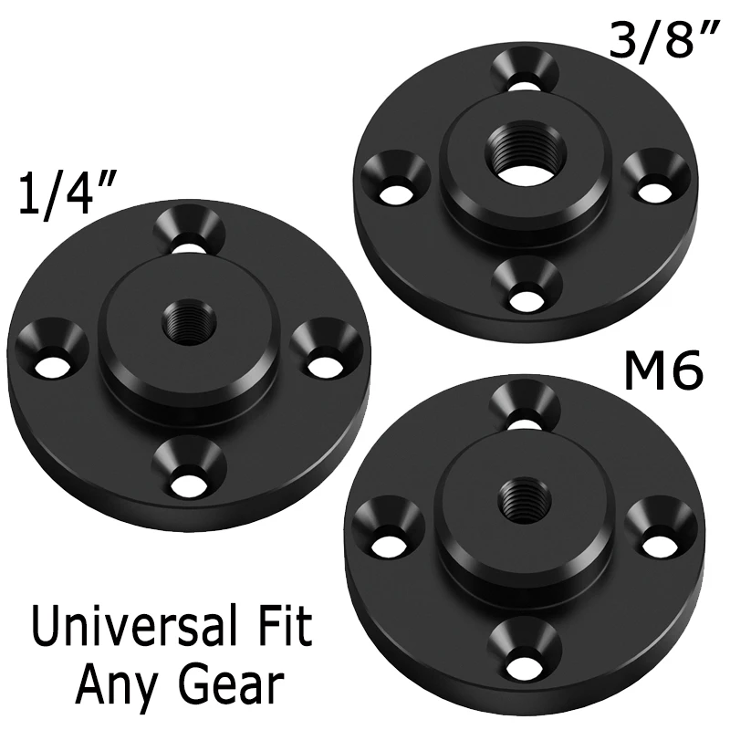 Montaje en pared 1/4 3/8 M6 agujero de tornillo Base fija adaptador de bola de aluminio para brazo mágico cámara Monitor de luz proyector soporte de trípode - imagen 5