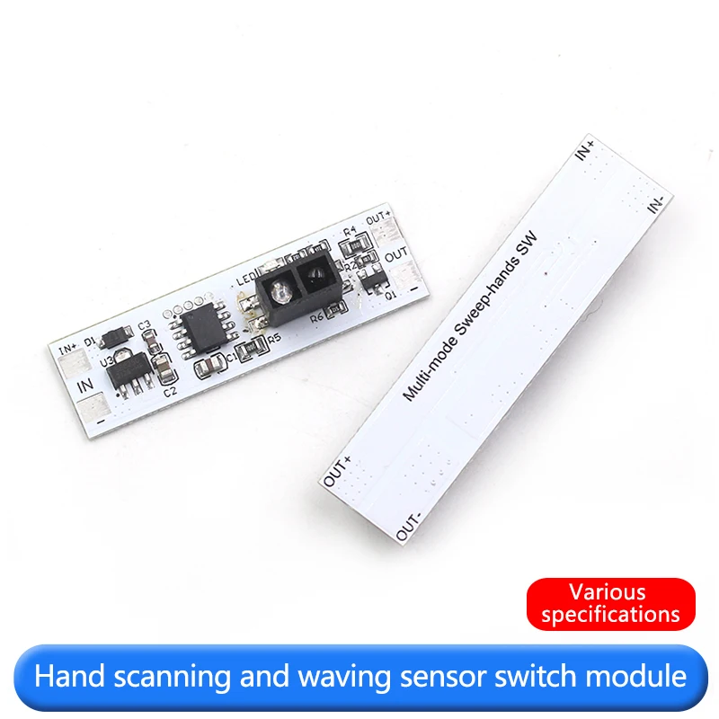 Módulo de interruptor con sensor de barrido manual y onda, adecuado para armario interior de 5V-12V-24V 72W, luz LED para zapatero - imagen 3