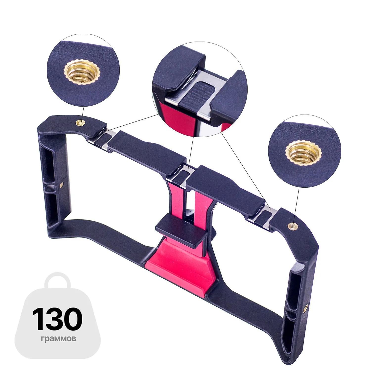 Smartphone Video Rig Filmmaking Vlogging Case Teléfono Video Estabilizador Grip Mount para con soporte de zapata fría para iPhone Samsung - imagen 3