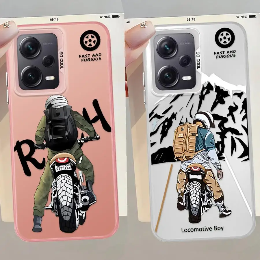 Funda blanda para Xiaomi Redmi Note 12 13 14 Pro Plus 11s 10 11 Pro 10s locomotora masculina de moda